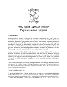 Wedding-Guidelines1 - Holy Spirit Catholic Church