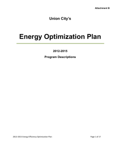 Energy Optimization Plan 2012