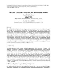 4. Enterprise Engineering Research at FIU