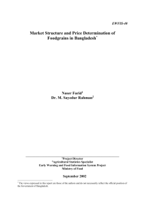 Market structure and price determination of foodgrains in Bangladesh