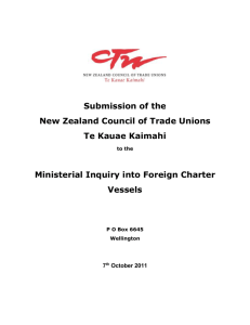Ministerial Inquiry FCV Fishing Submission