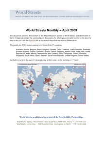 World Streets Monthly – April 2009