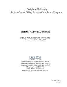 Audit Handbook - Creighton University