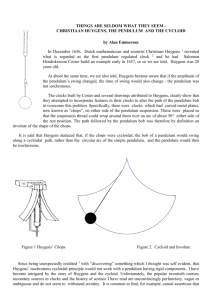 Huygens, the Pendulum, and the Cycloid - Horology