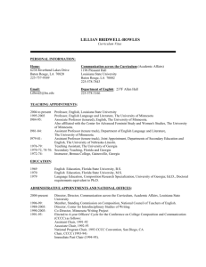 Revised CV - Louisiana State University