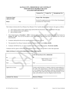Sample Contract for RFP - City of Kansas City, Missouri