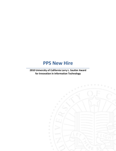 PPS New Hire  - University of California | Office of The President