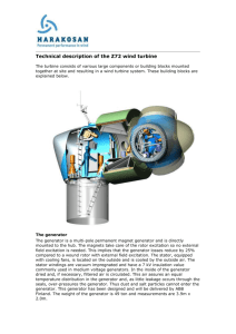 Technical description of the Z72 wind turbine