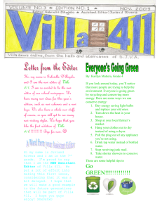Hi, my name is Gabriella D'Angelo, and I am the new editor of Villa
