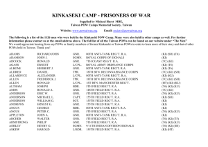 kinkaseki camp - prisoners of war