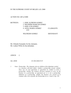 Supreme Court Action No 449 of 2000 - Jose Alfredo