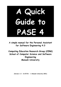 A Quick Guide to PASE 4