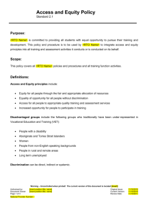 Procedure for Setting Up Groups