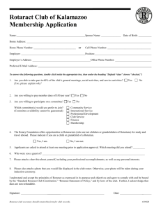 Rotaract Membership Application