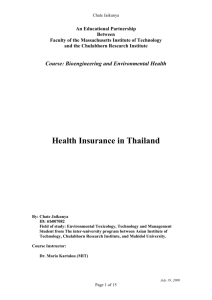 Health Insurance Laws in Thailand