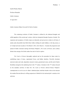 Gothic Literature Final Paper 4-25-13