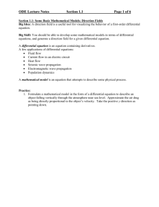 ODE Lecture Notes, Section 1.1 - Madison Area Technical College