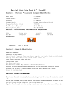 Material Safety Data Sheet 4,4'-Dipyridyl Section 1