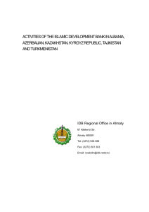 activities of the islamic development bank in albania, azerbaijan
