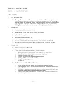 DIVISION 14 - CONVEYING SYSTEMS