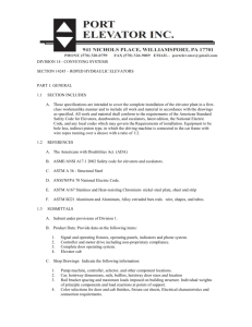 DIVISION 14 - CONVEYING SYSTEMS