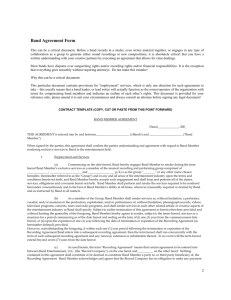 Band Agreement Form - Indie Music Digest