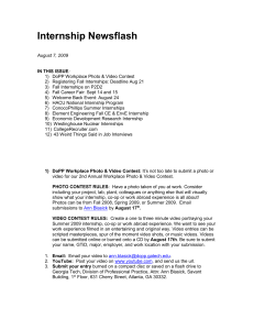 Internship Weekly Newsflash - the Georgia Tech Internship Program