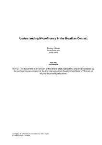 Understanding Microfinance in the Brazilian Context - Sa-Dhan