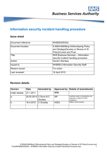 Information security incident handling procedure