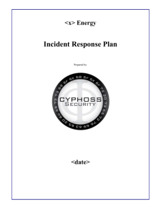 Sample Incident Response Plan