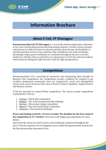 Information Brochure about ECell, IITKGP