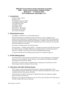 IEEE Rail Transit Vehicle Interface Standards Committee - IEEE