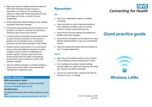 Bite-sized Good Practice Guide: Wireless LANs