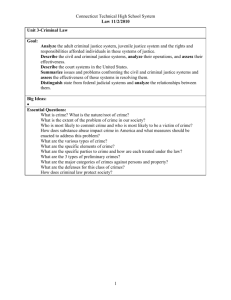 Unit 3 - Criminal Law, Reducing Underage Drinking