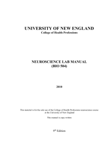 Lab Manual - Faculty - University of New England