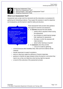 What is an Assessment Tool?