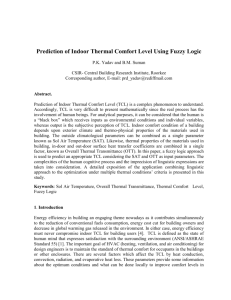 Predictions of Indoor Thermal Comfort Level Using Fuzzy Logic