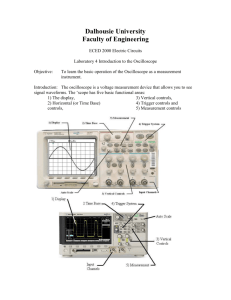 Introduction to the Oscilloscope - Myweb.dal.ca