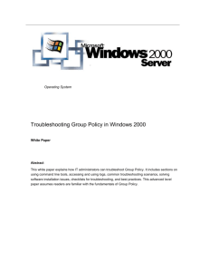 Troubleshooting Group Policy in Windows 2000 whitepaper