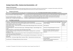 Business case documentation