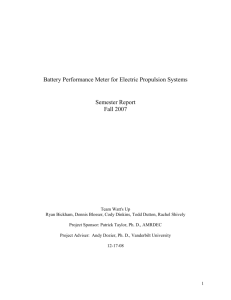 Battery Performance Meter for Electric Propulsion Systems