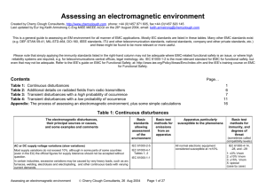 Assessing an EM environment