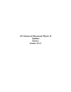 AP (Advanced Placement) Physics B