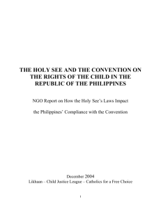 the holy see and the convention on the rights of the child