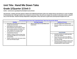 Grade 2 Unit 3- Hand-Me-Down Tales_revised 2013