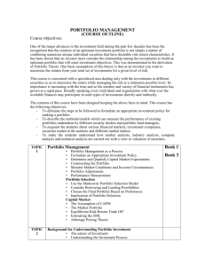 INVESTMENT AND SECURITIES MANAGEMENT