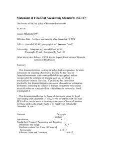 Statement of Financial Accounting Standards No