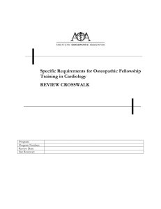Specific Requirements for Osteopathic Fellowship Training in