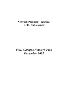 Campus Network Plan - University of North Dakota