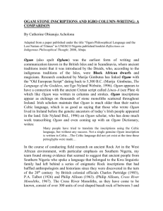 Ogam and Igbo Column Writings - Catherine Acholonu Research